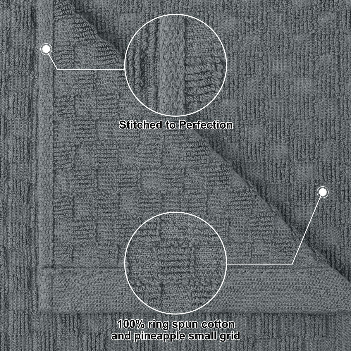 Homaxy 15x25-inch towels in dobbby weave provide sturdy drying without scratching surfaces.