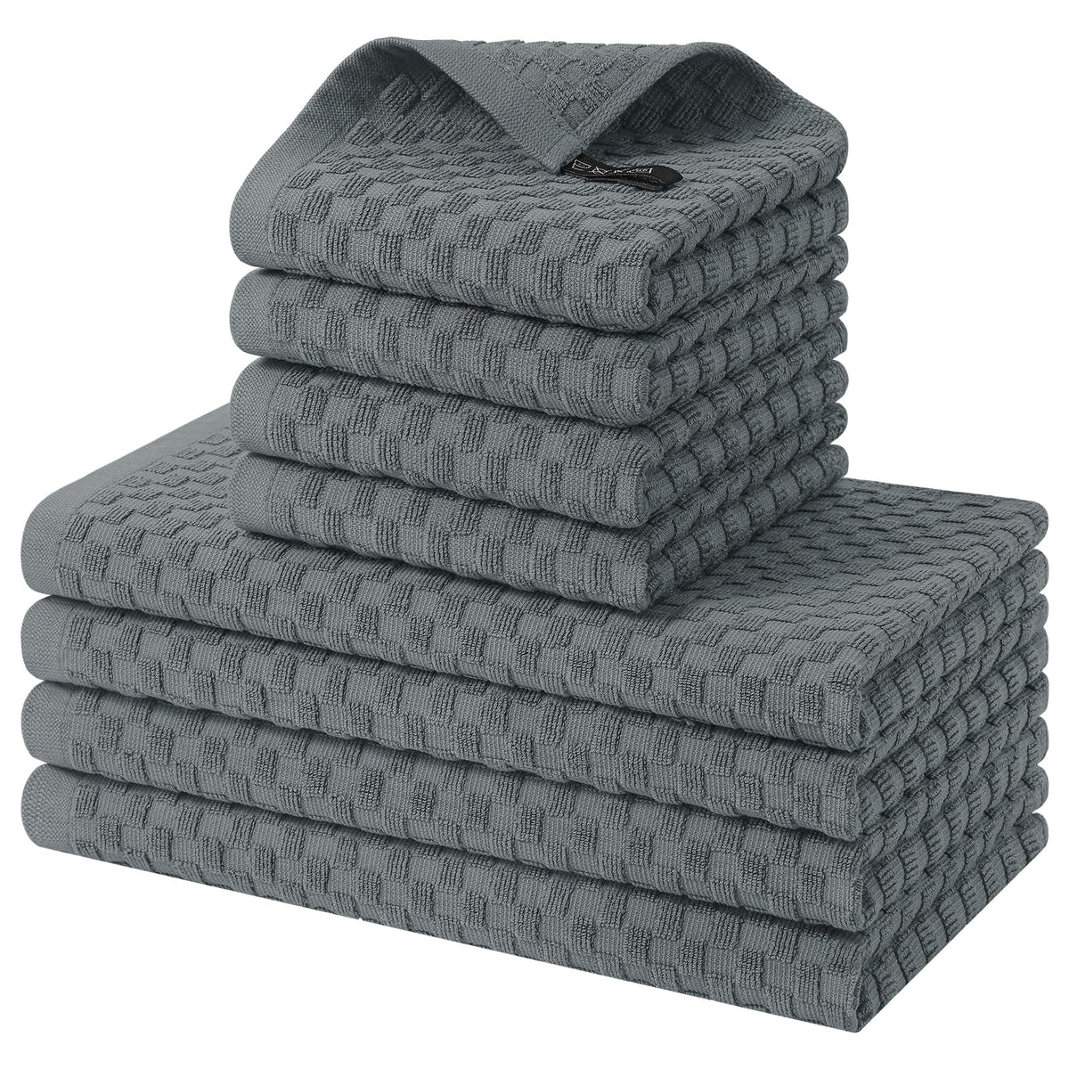 Homaxy kitchen towels with a pineapple-grid pattern, soft and highly absorbent for daily tasks.
