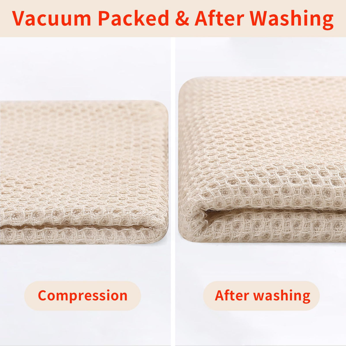 Homaxy beige towel with dishes demonstrates quick-drying performance.