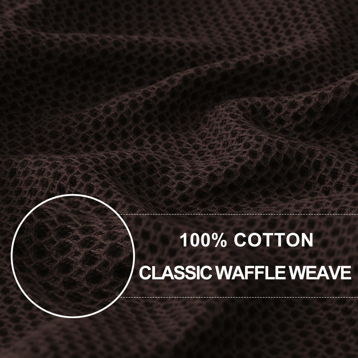 Homaxy dark brown cotton towels, soft touch, gentle on cookware.
