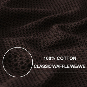 Homaxy dark brown cotton towels, soft touch, gentle on cookware.
