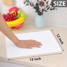 Homaxy white 8-pack dishcloths add versatile kitchen color.