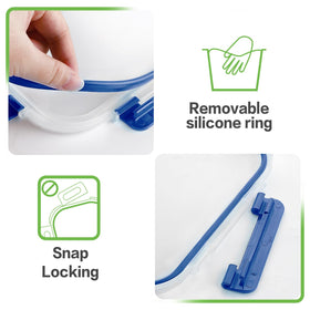 HOMBERKING three-compartment glass container helps portion meals.
