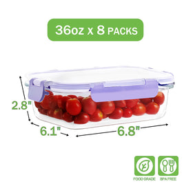 Homberking BPA-free snap-lock lid provides a tight seal to prevent odors