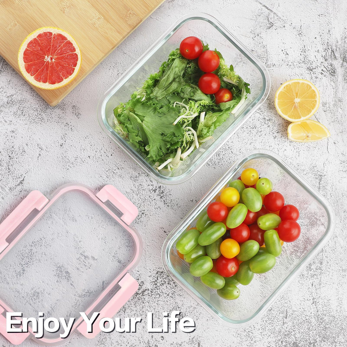 Homberking 370ml rectangular container highlighting compact portion storage