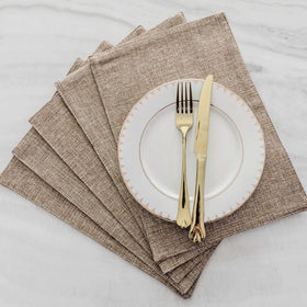 Home Brilliant versatile placemats design suitable for wood, glass, and white tables.