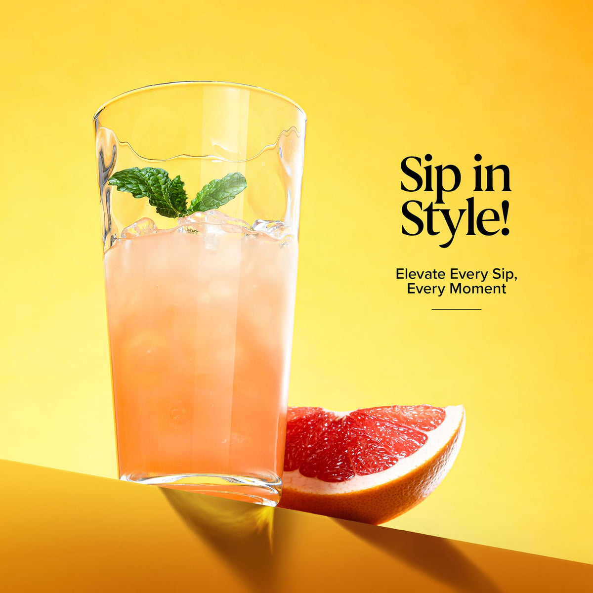 Home Essentials & Beyond highball glass adds refined barware style to dinners.