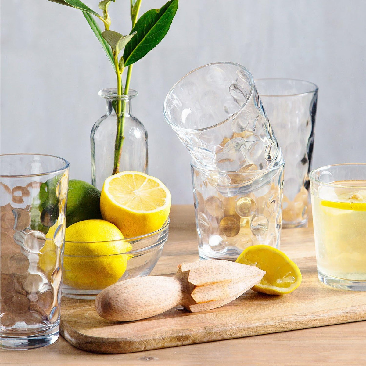 Home Essentials Galaxy 13oz DOF glass shows sturdy balance for cocktails or whiskey.