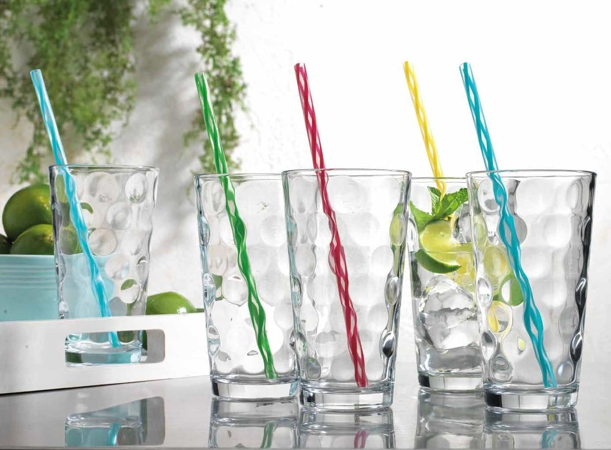 Home Essentials Galaxy glass with ergonomic hand feel for everyday sipping.