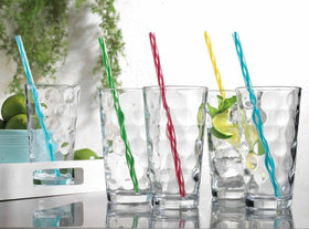 Home Essentials Galaxy glass with ergonomic hand feel for everyday sipping.