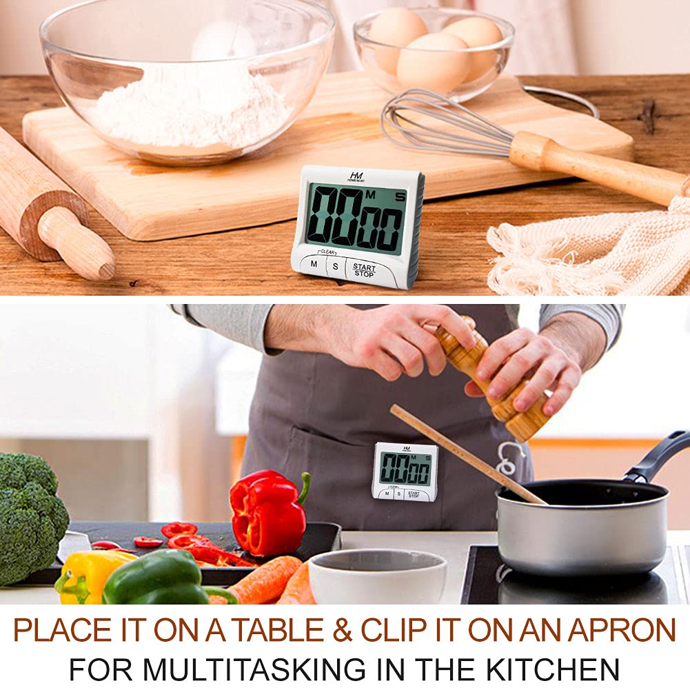 HOME MOST timer big digits deliver easy readability during cooking or studying.
