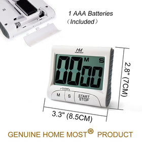HOME MOST timer loud alarm helps signal ends of tasks clearly.