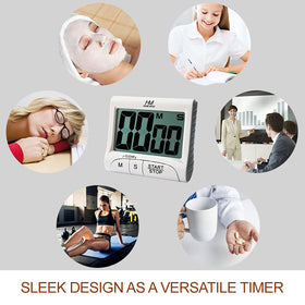 HOME MOST timer with matte white case blends with kitchens, offices, and classrooms.