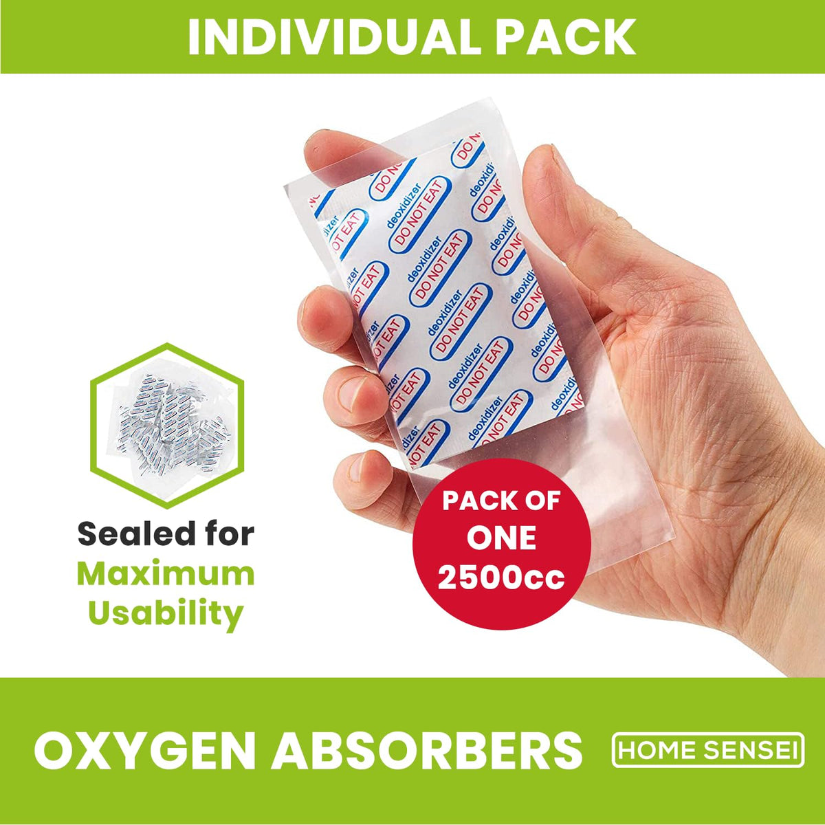 Home Sensei 10 mil thick Mylar bags for durable, bulk storage.