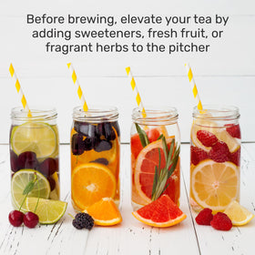 Homecraft fruit-infused tea option enhances flavor versatility.