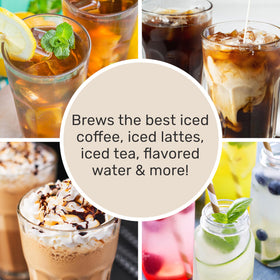 Homecraft iced latte brew creates creamy beverages with minimal effort.