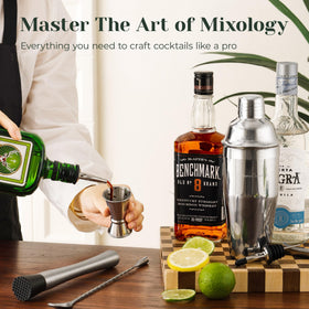 HomeCurated jigger and strainer for precise measurements and smooth pours