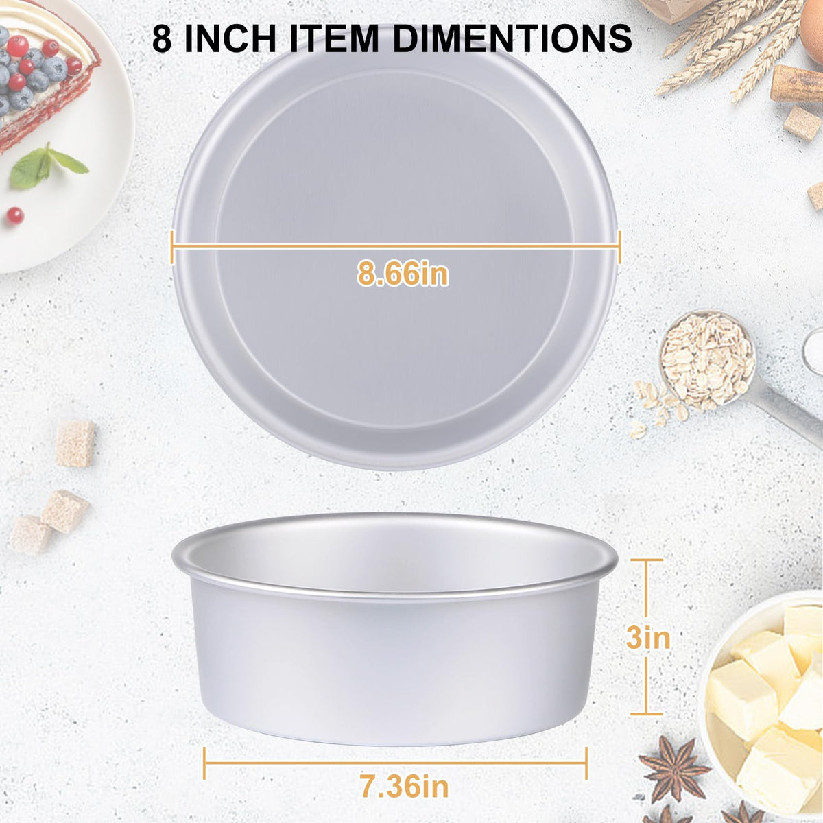 HomeMall aluminum cake pan with non-stick finish.