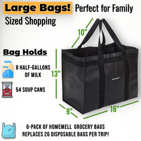 Homemell H6 snap base design keeps bags flat and sturdy.