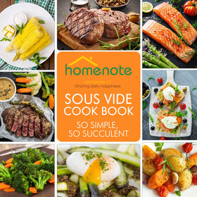 HOMENOTE included cookbook offers recipe guidance and inspiration