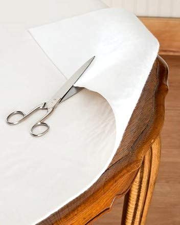 Homestyle soft flannel backing cushions delicate finishes.