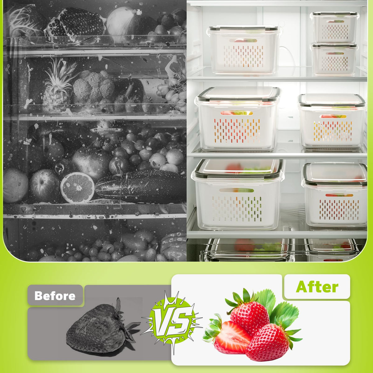 HOMETALL airtight seal and locking clips preserve freshness