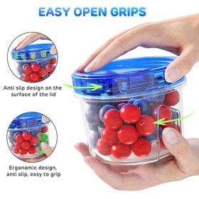 HOMETALL airtight twist-top lid container for leakproof meal prep and freezer storage.