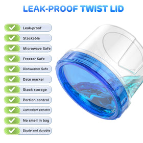 HOMETALL leakproof 24 oz container with lid prevents spills
