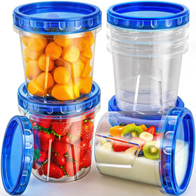 HOMETALL freezer containers 6-pack with twist lids, ideal for meal prep