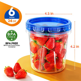 HOMETALL 6-pack freezer containers stackable design saves freezer space