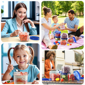 HOMETALL stackable food storage container keeps freezer and fridge organized.