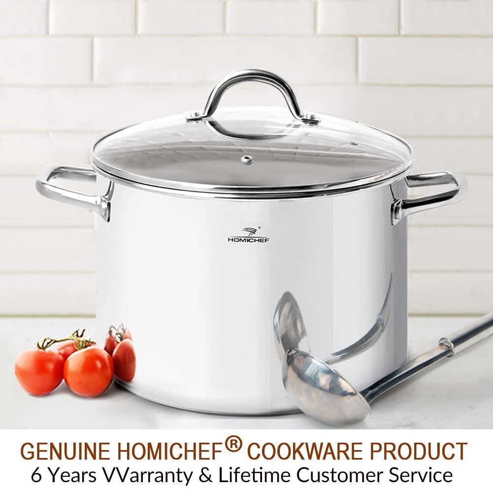 HOMICHEF stockpot in a busy kitchen ready for large gatherings