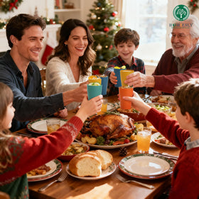 Homienly party-ready cups invite cheerful meals at gatherings.