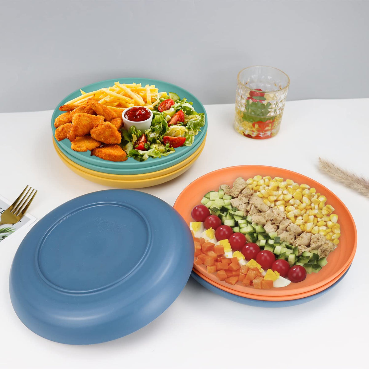 Wheat straw fiber provides a sturdy alternative to disposable plates.