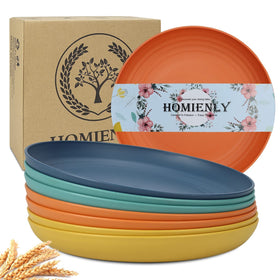 Homienly 10-inch wheat straw plate in a bright dining setup for everyday meals.