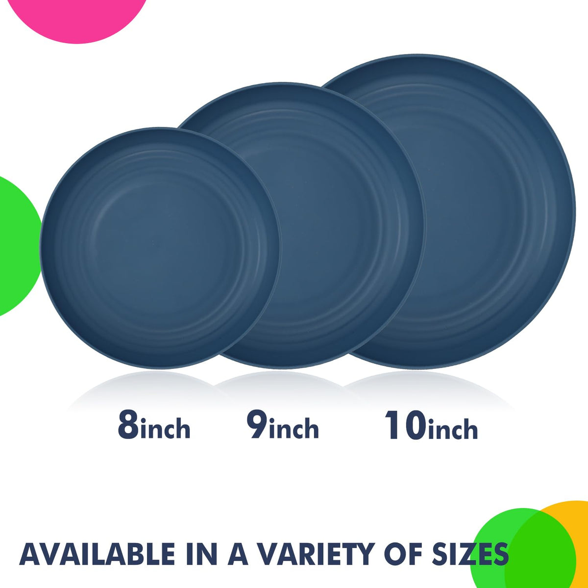 Homienly 10-inch plate is microwave-safe for quick reheats without warping.