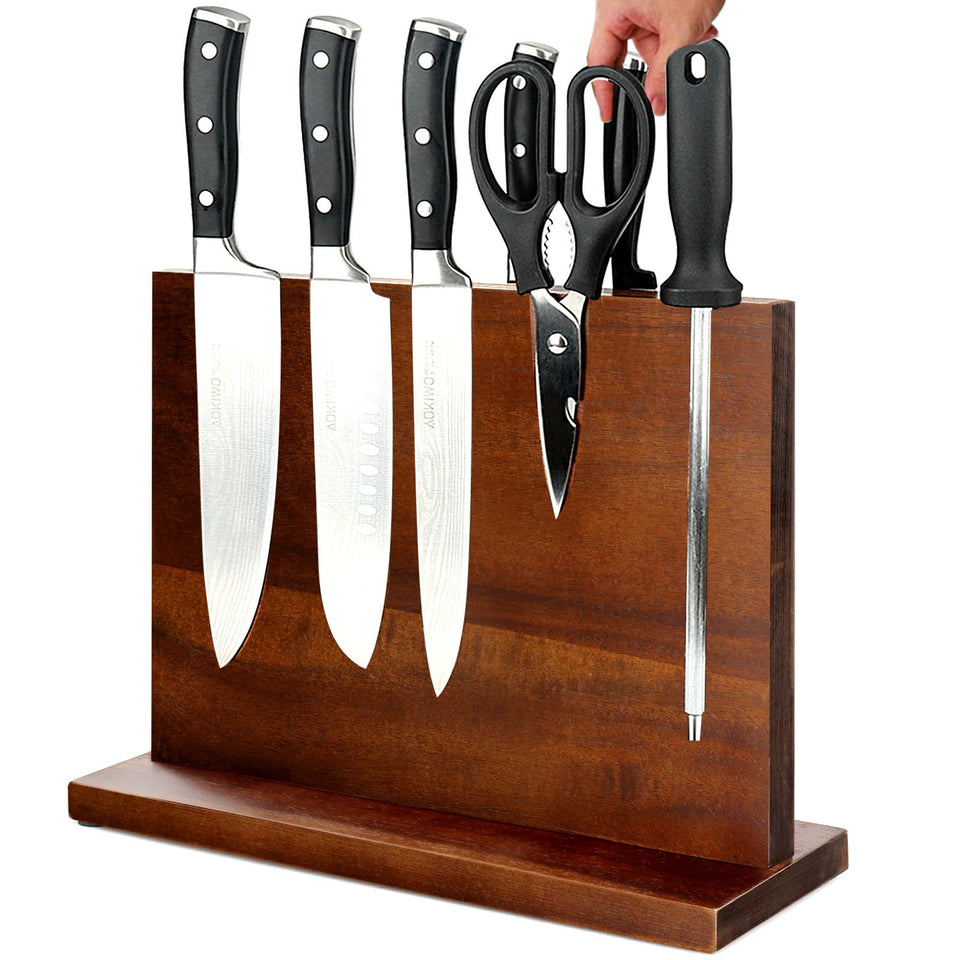 HOMIQUEEN double-sided magnetic block with strong magnets for secure blade storage