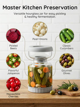 Wide-mouth opening of Homnoble jar simplifies filling and cleaning.