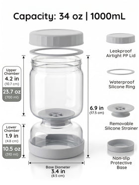 Homnoble wide-mouth design allows easy filling and thorough cleaning