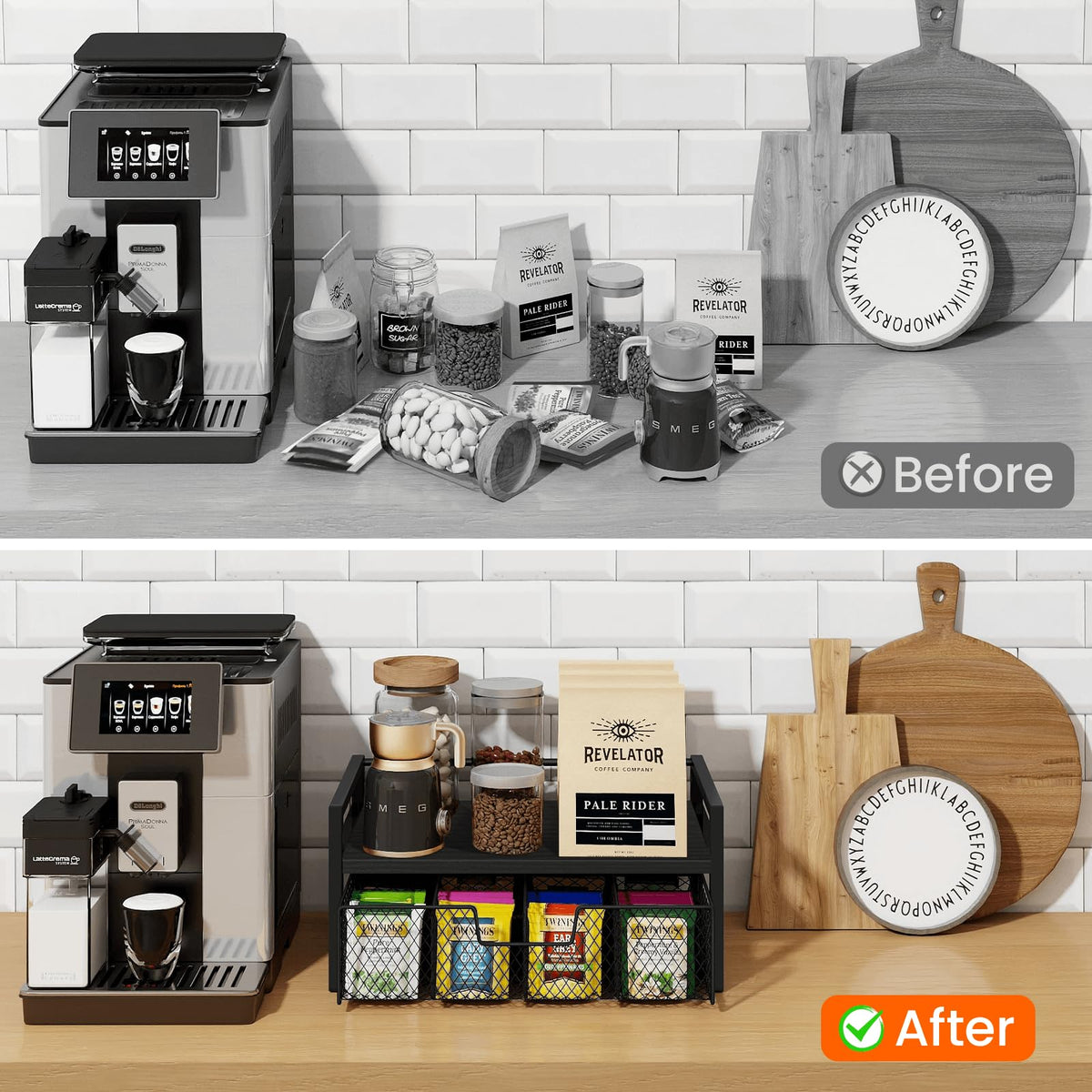 Homode kitchen tea storage box helps organize loose leaves and sachets efficiently
