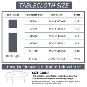 HOMOHEINI easy-clean vinyl table cloth being wiped with a damp cloth