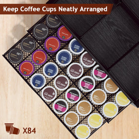 Homsorout coffee bar organizer top view; clear layout for quick morning prep.
