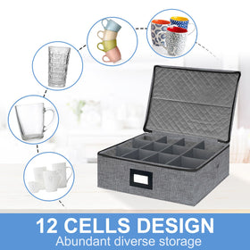 Homyfort dark grey box complements kitchen decor while organizing cups