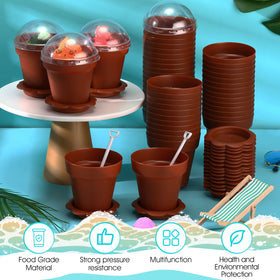 Honeydak dessert cup with lid and bottom tray ideal for catering and parties.