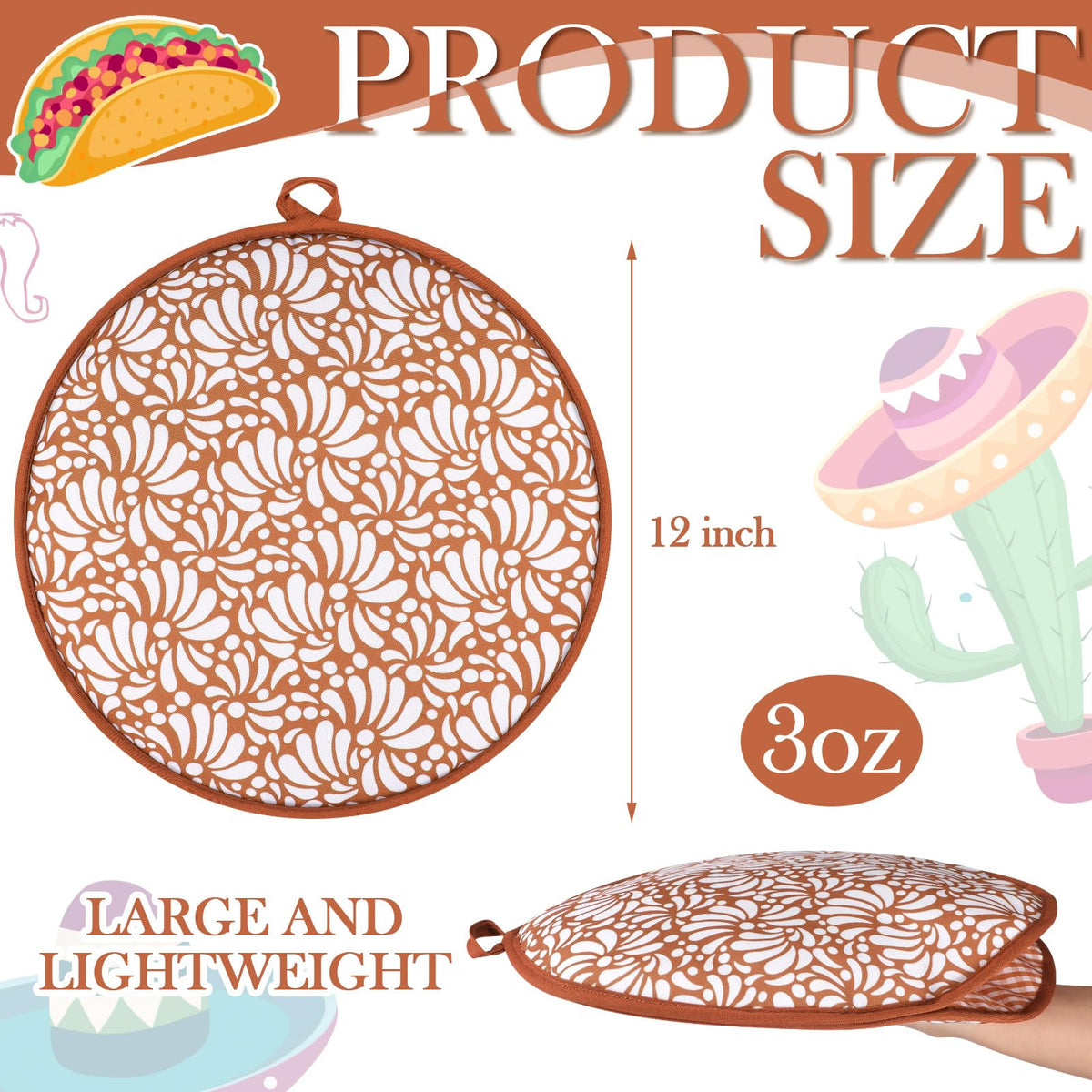 Honeydak tortilla warmer interior view holds tortillas securely and neatly.