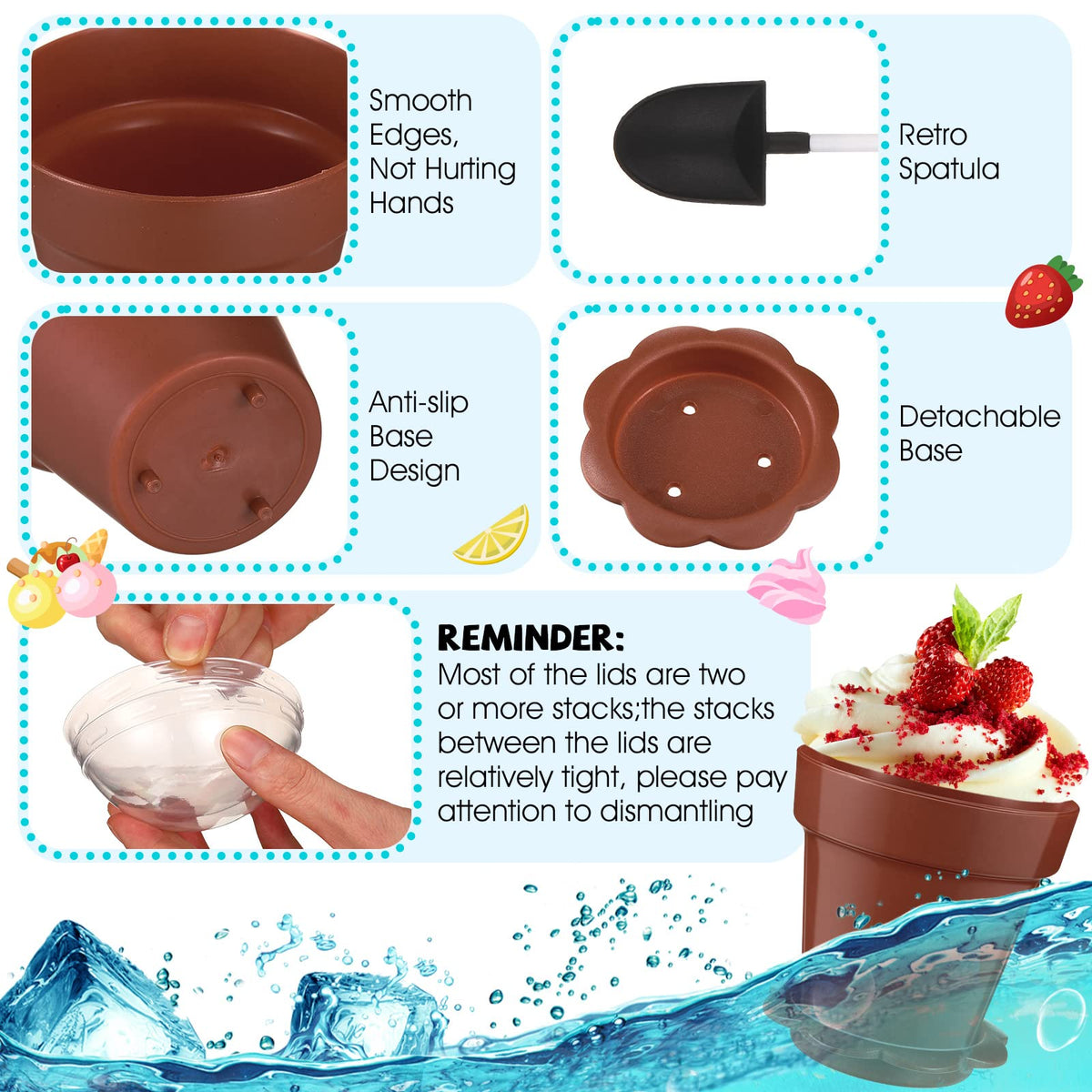 Honeydak transparent lids let you see contents at a glance.