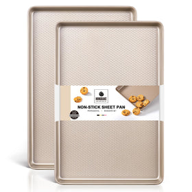 HONGBAKE half sheet with diamond texture base for improved release and even heat