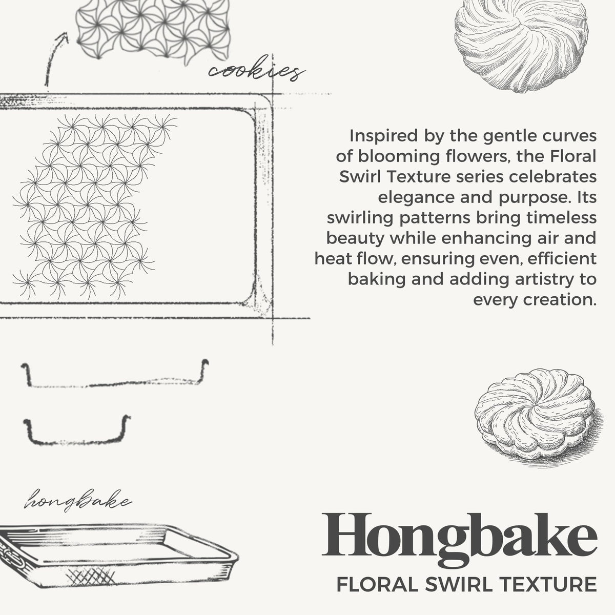 HONGBAKE half sheet pan ideal for large batches and consistent browning.
