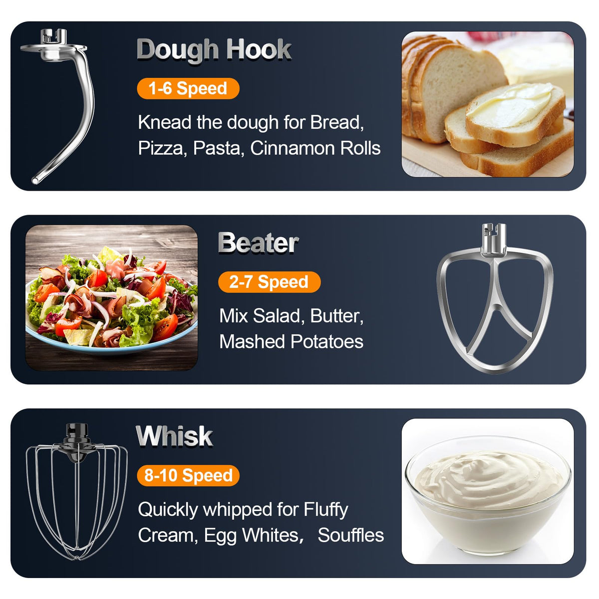 Honinst dough hook delivers even kneading for breads and pastries.