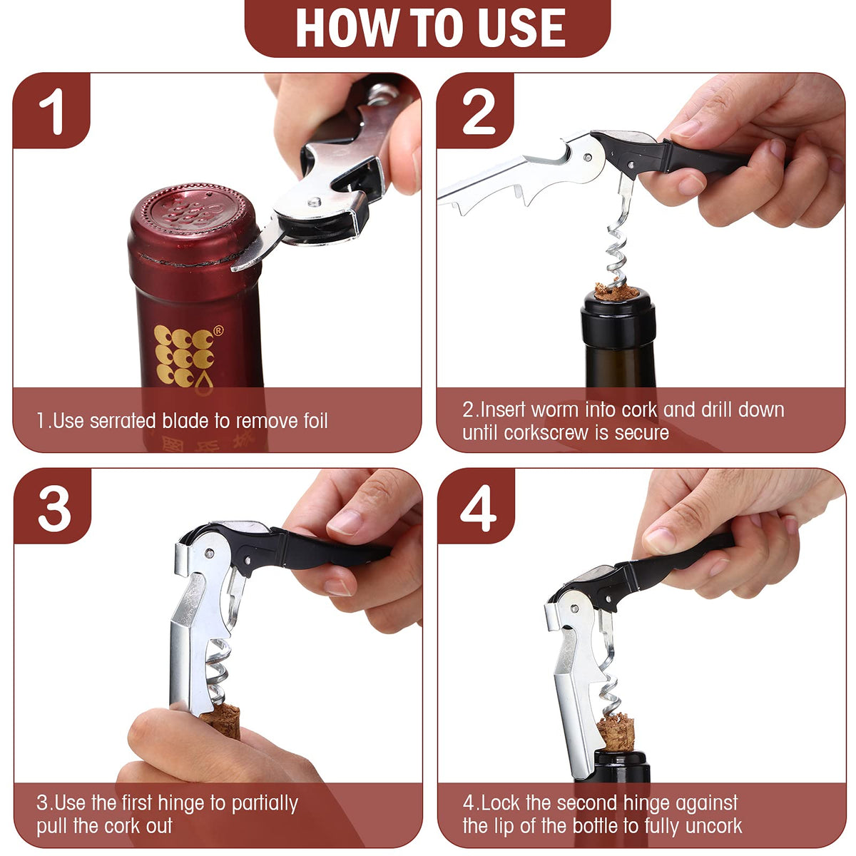 Versatile tool opens wine, beer, and liquor bottles with ease